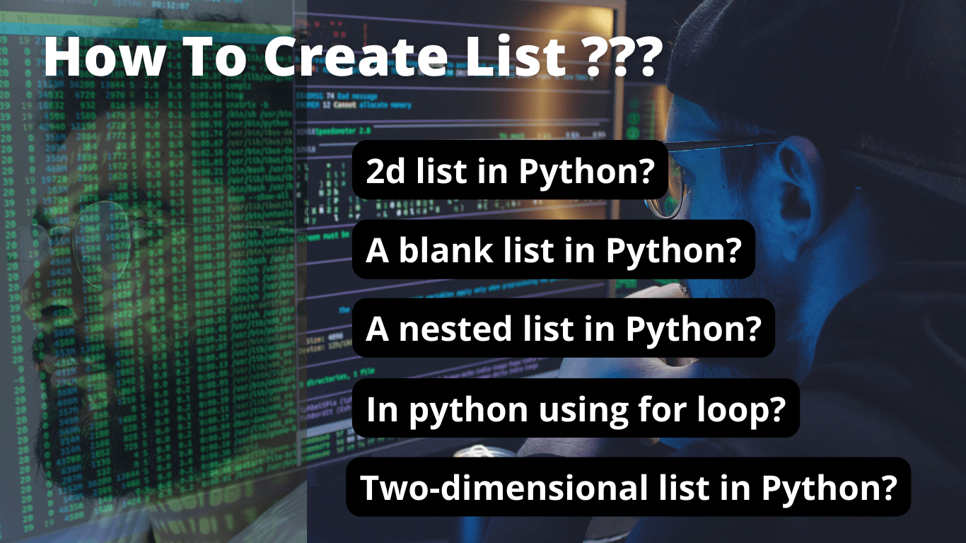 How to create list in python.
