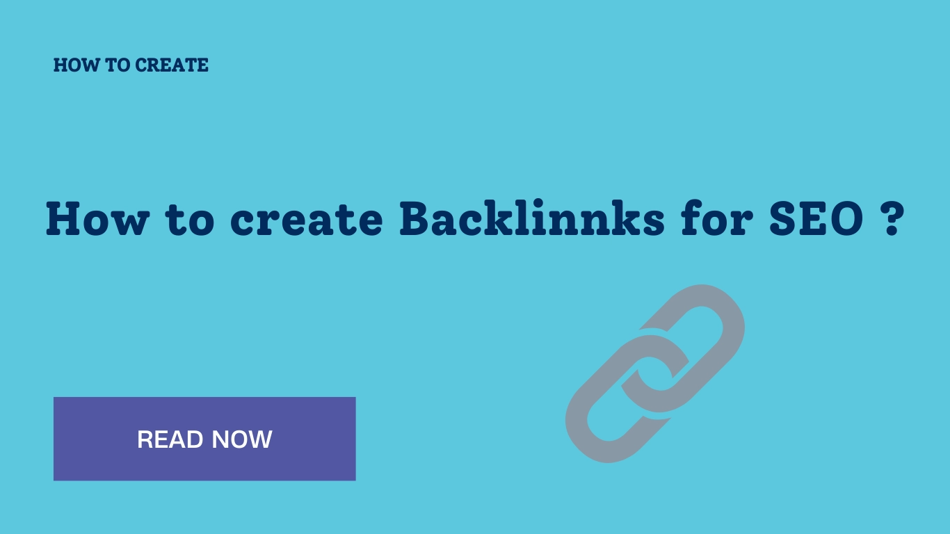 How to create Backlinks For SEO
